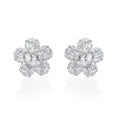 18kt White Gold Diamond Daisy Earrings