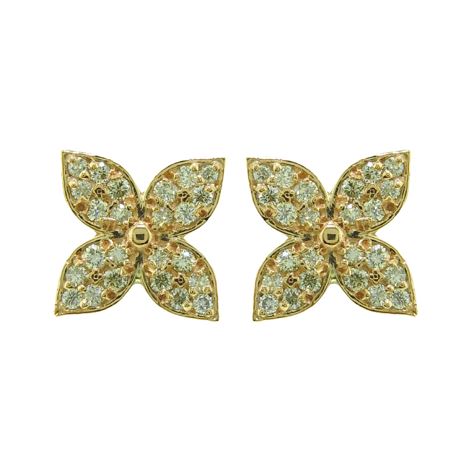 18kt Rose Gold Diamond Flower Earrings