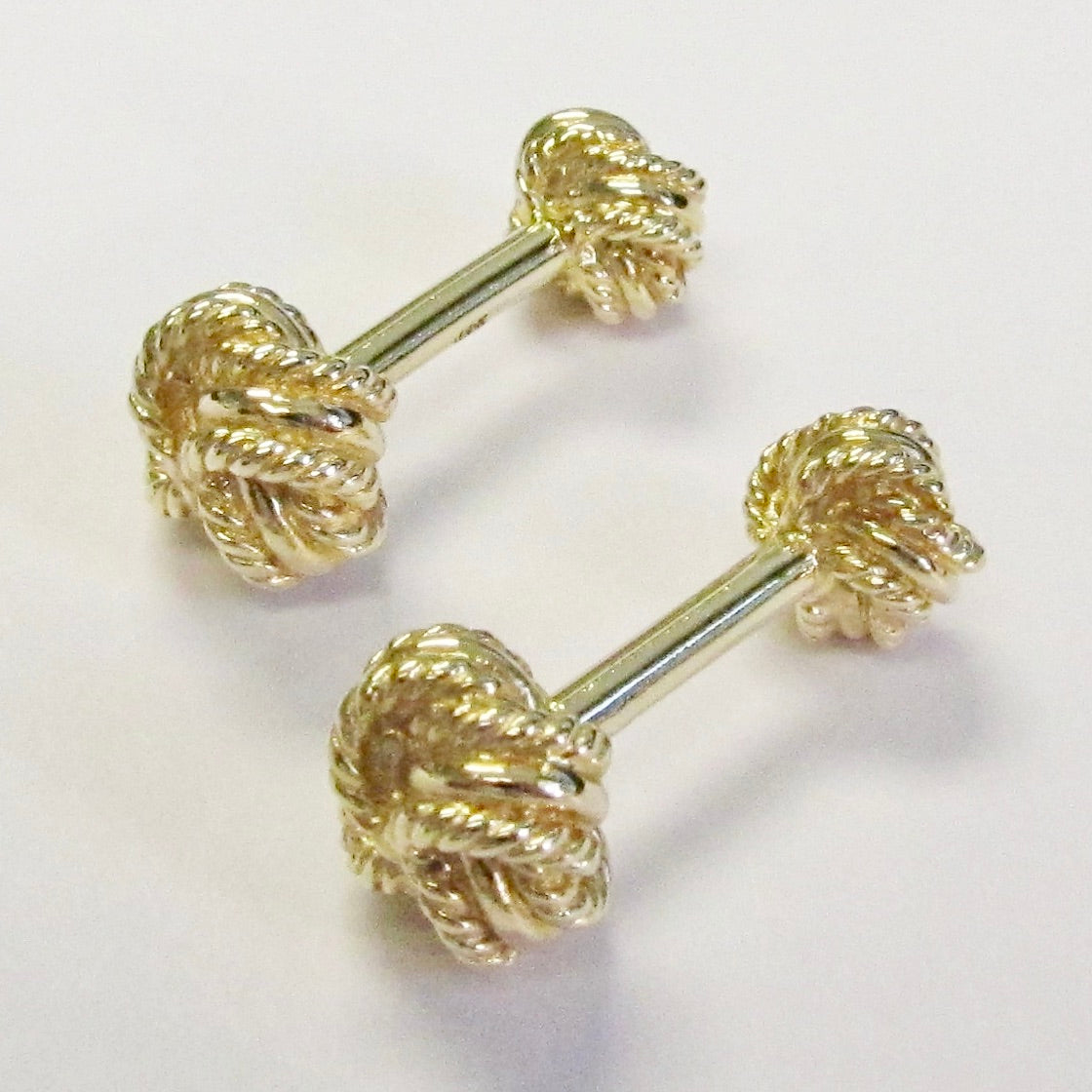 14k Yellow Gold Rope Knot Cufflinks