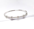 18k White Gold Diamond Bangle Bracelet, Round Diamonds 73/2.62tw G-H/SI2