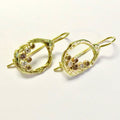 Pebble Single Link Wires Earrings