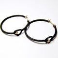 Black Pebble Circle Hoops