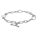 18k White Gold Textured Link Bracelet