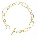 18k Yellow Gold Textured Link Bracelet
