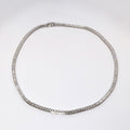 18k White Gold Channel Set Square Cut Diamond Eternity Necklace