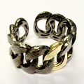 18k Yellow Gold & Sterling Silver Bracelet