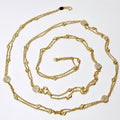 18k Yellow Gold Necklace with Diamond Disks