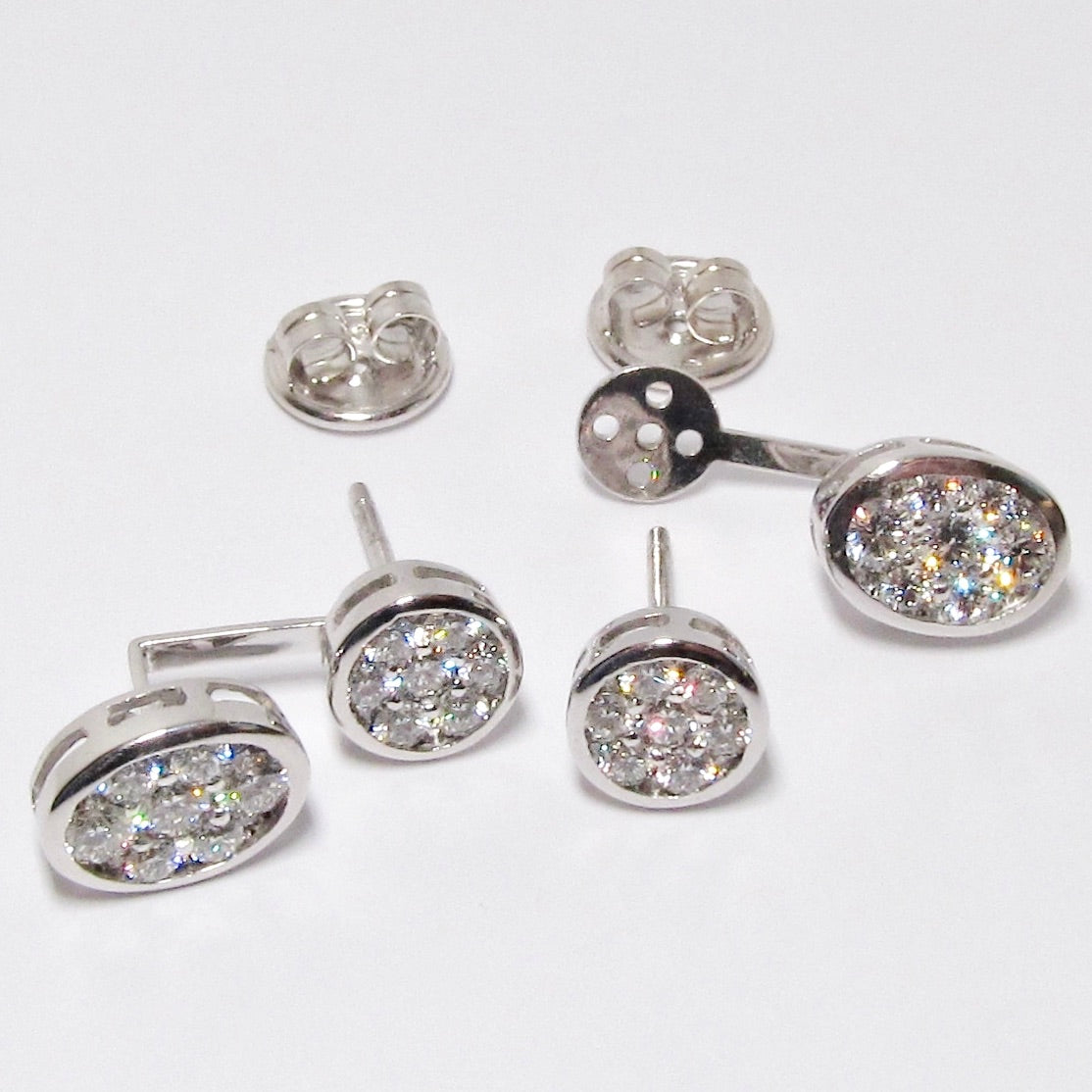 18k White Gold Diamond Earrings