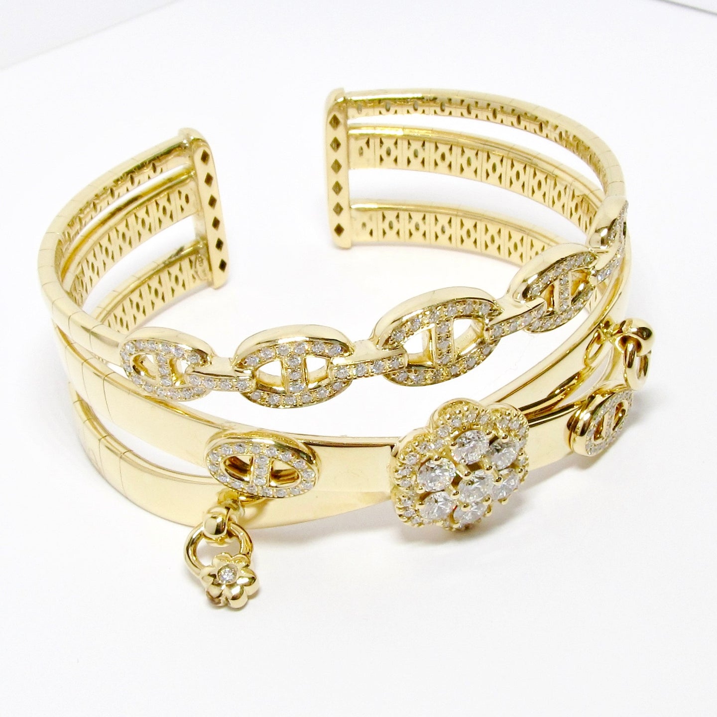 18k Yellow Gold & Diamond Bracelet