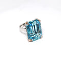 Aquamarine & Diamond Ring