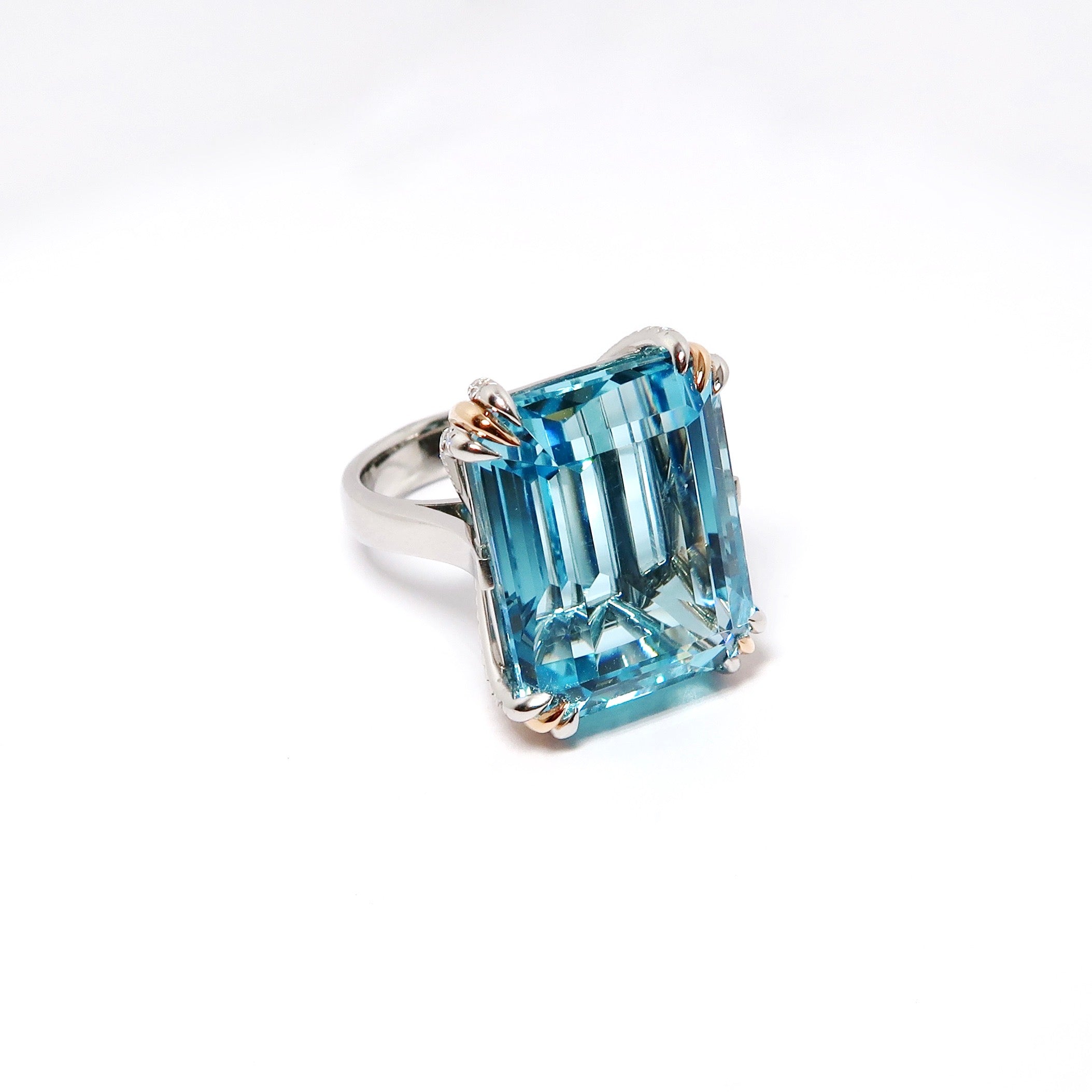 Aquamarine & Diamond Ring