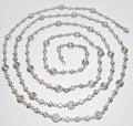 18k White Gold Long Diamond Necklace