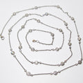 18k White Gold Long Diamond Necklace