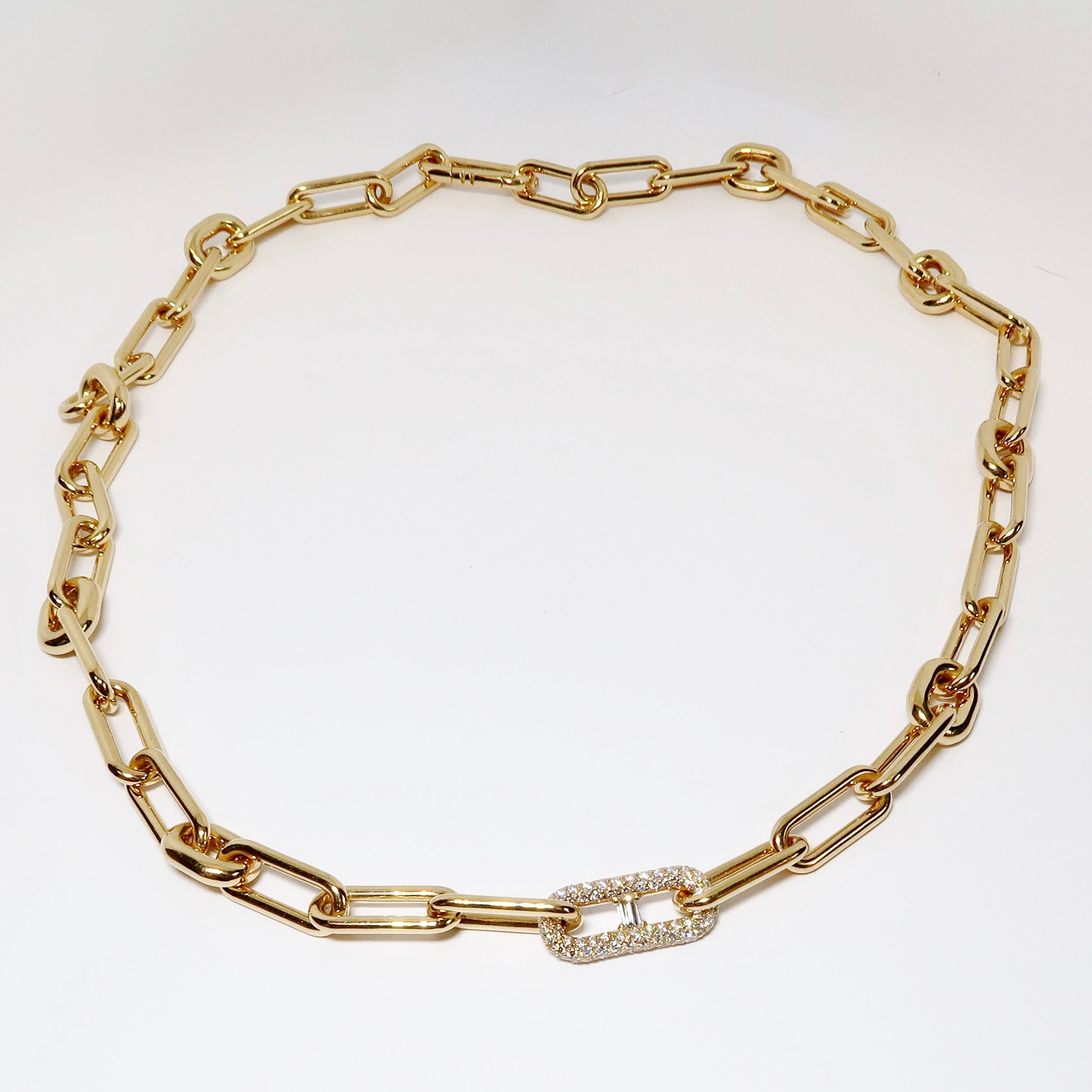 18k Yellow Gold Heavy Link Necklace