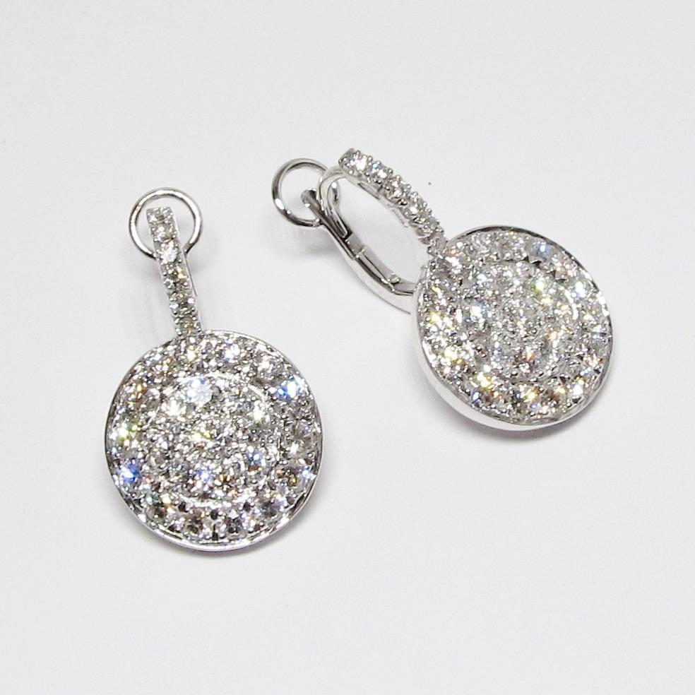 18k White Gold Diamond (Drop-Dangle) Earrings