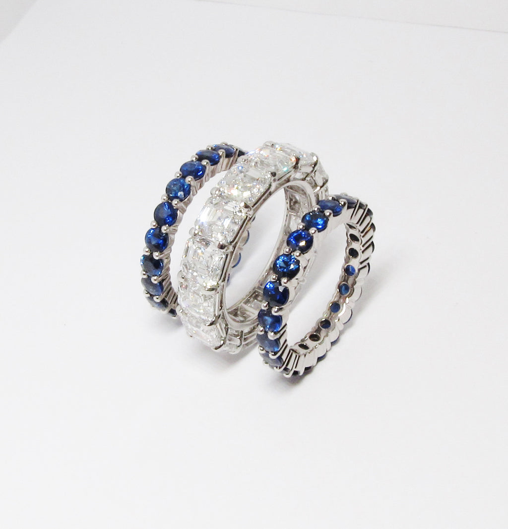Blue Sapphire Eternity Band