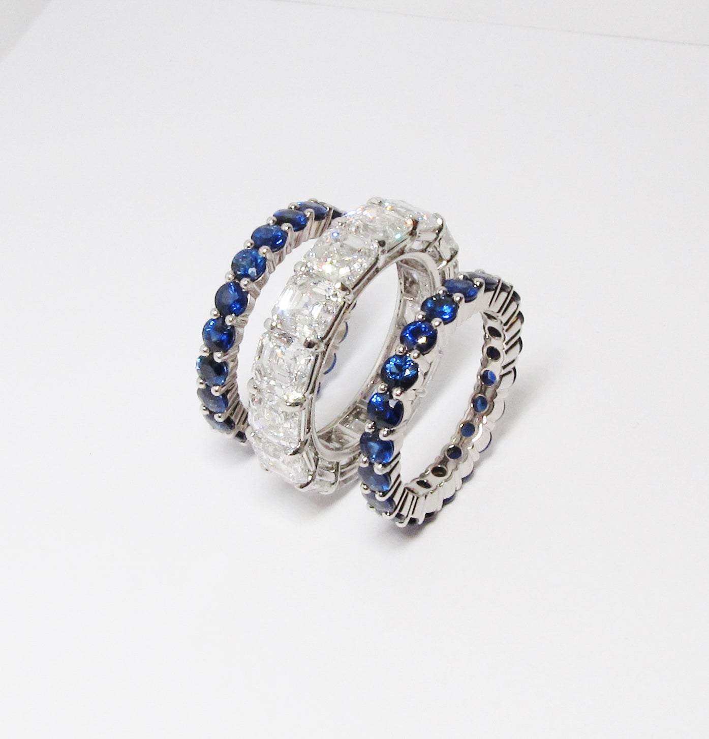 Blue Sapphire Eternity Band