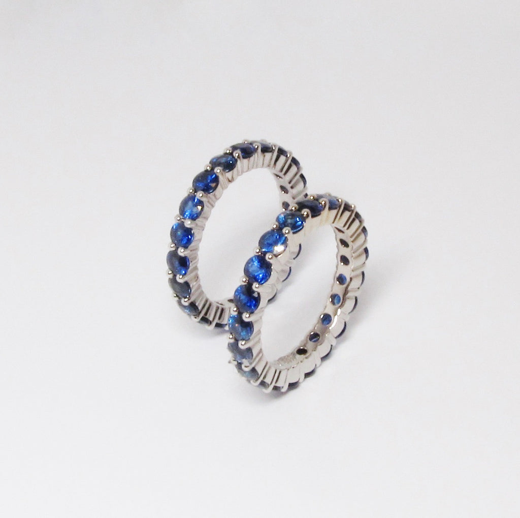 Blue Sapphire Eternity Band