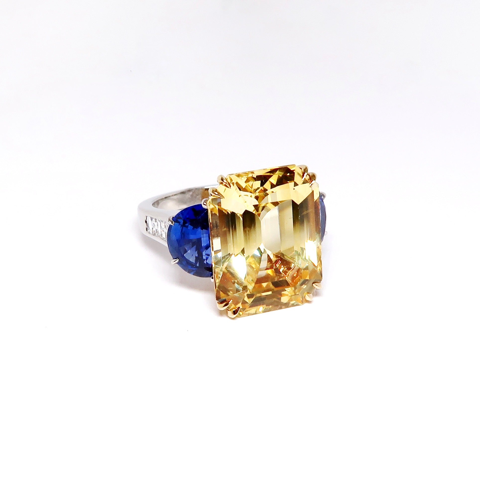 Yellow & Blue Sapphire Ring