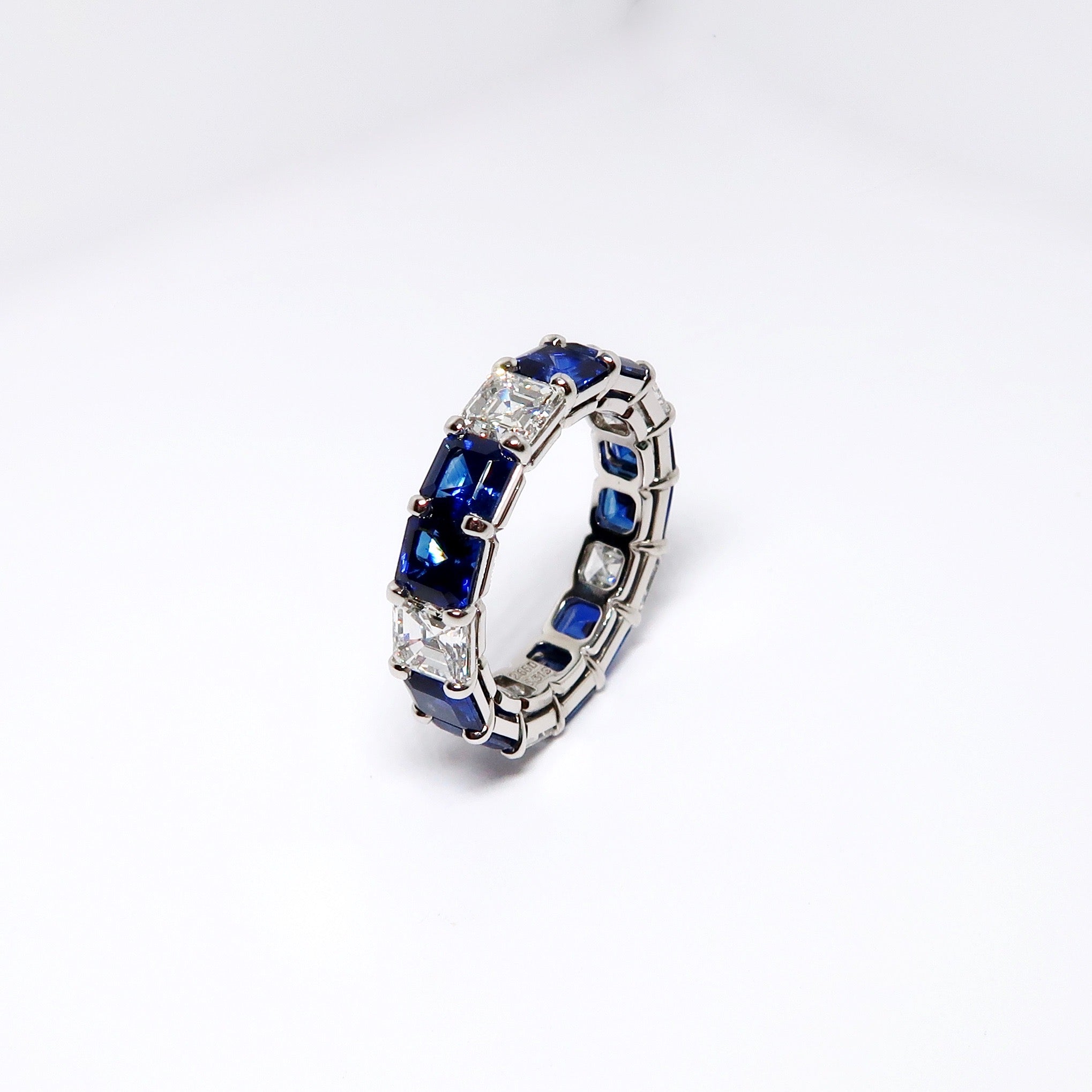 Sapphire & Diamond Eternity Band Ring