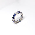 Sapphire & Diamond Eternity Band Ring