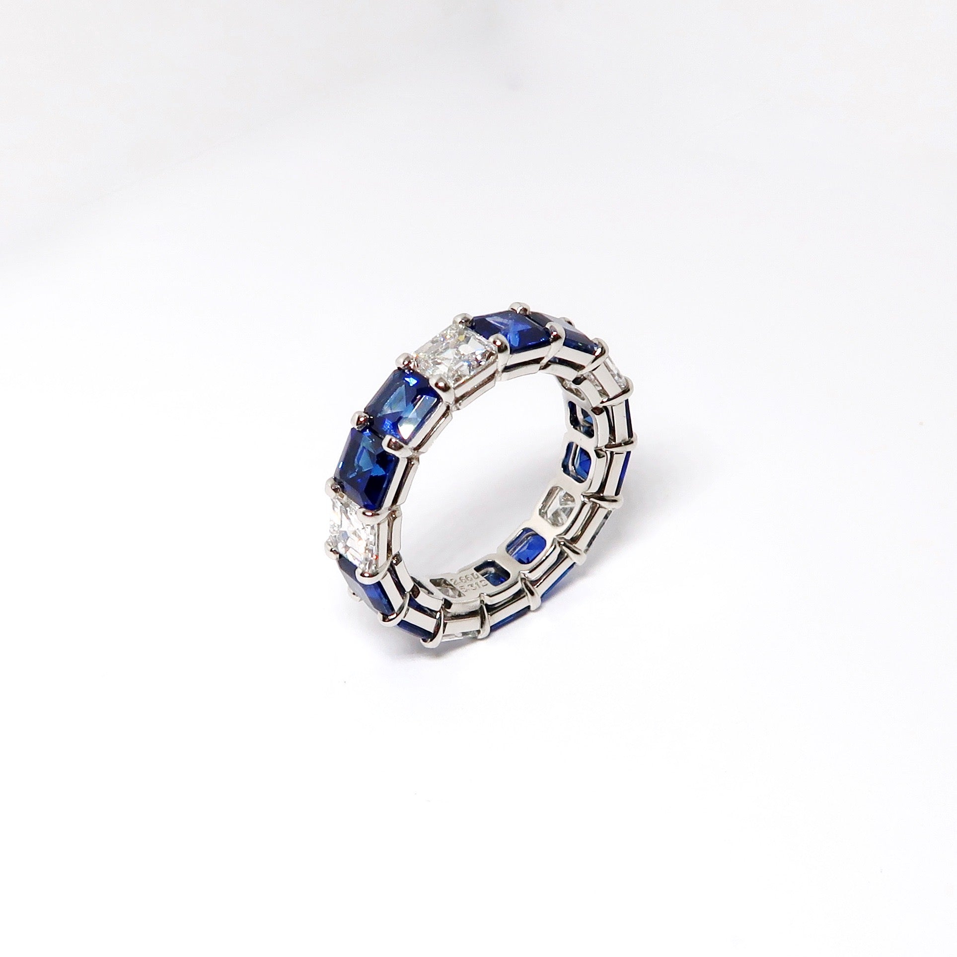 Sapphire & Diamond Eternity Band Ring
