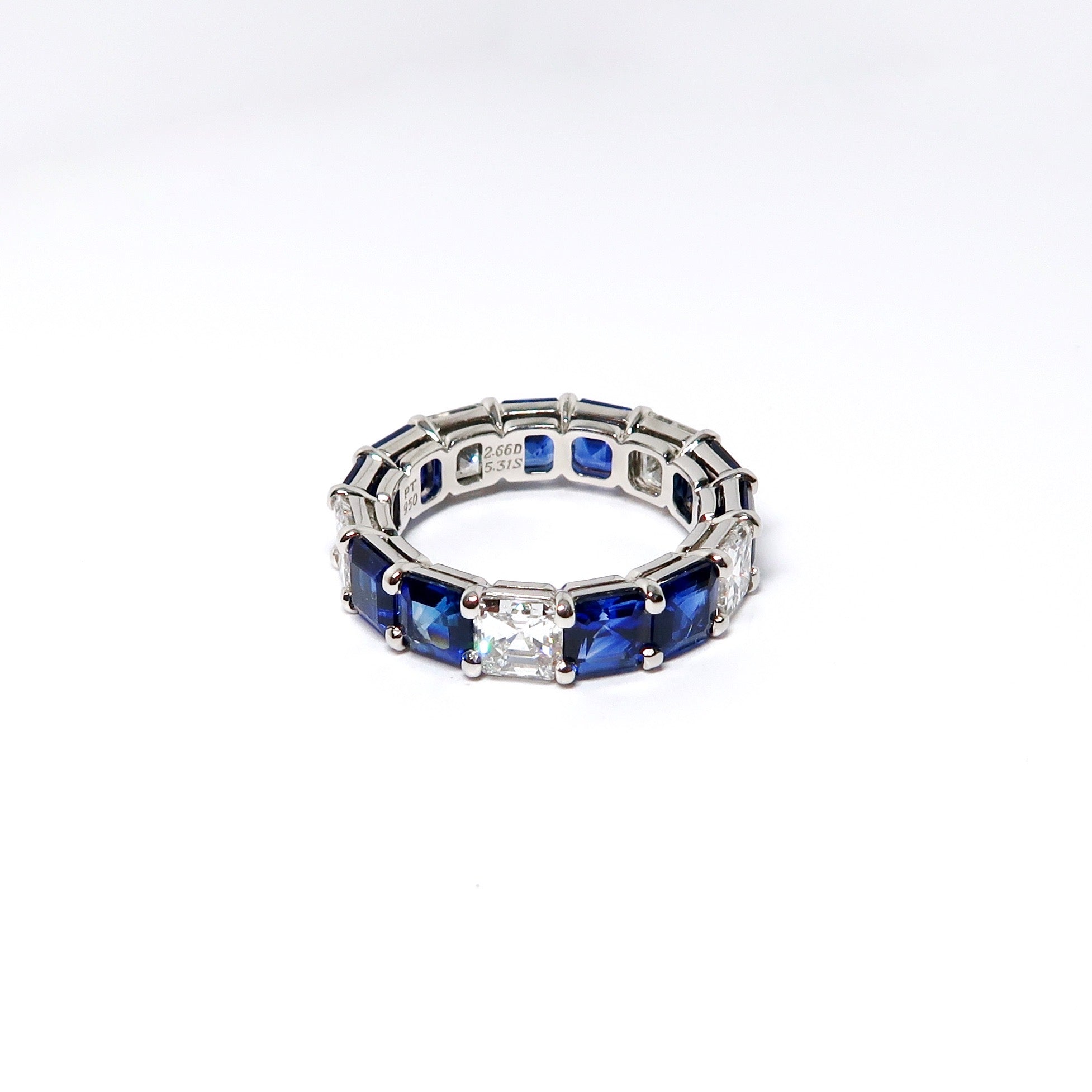 Sapphire & Diamond Eternity Band Ring