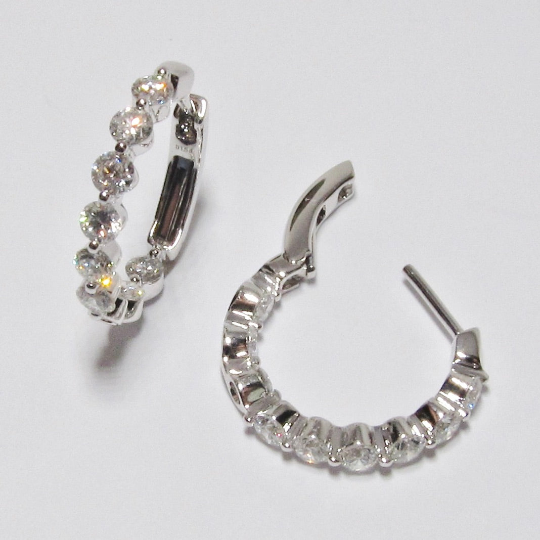 In/Out Diamond Hoops