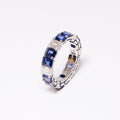 Sapphire & Diamond Eternity Band Ring