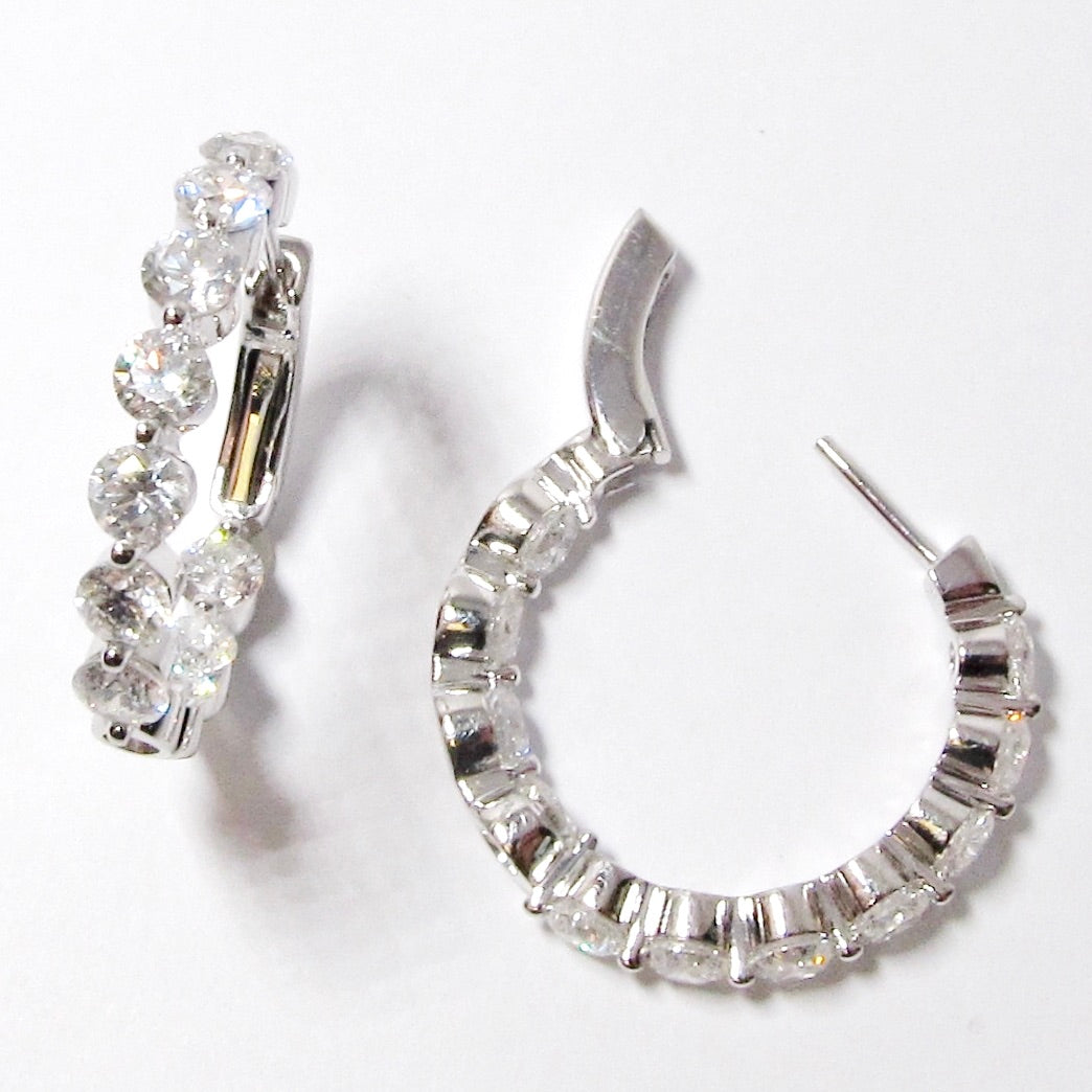 In/Out Diamond Hoops