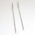 18k White Gold Dangle-drop Stick Earrings