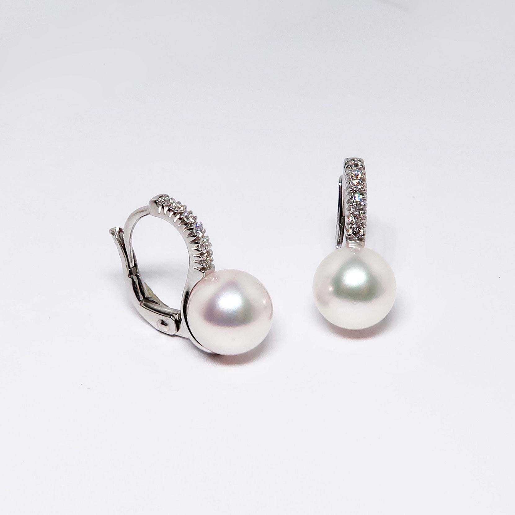 Pearl & Diamond Earrings