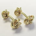 14kt Yellow Gold Pair of Knot Cufflinks