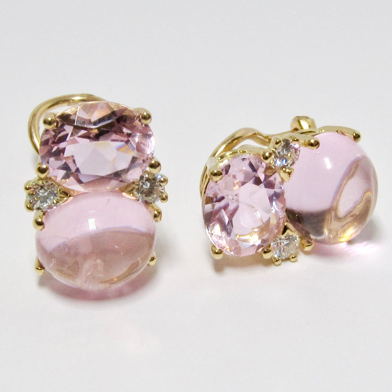 18k Yellow Gold Medium Gum Drop Earrings
