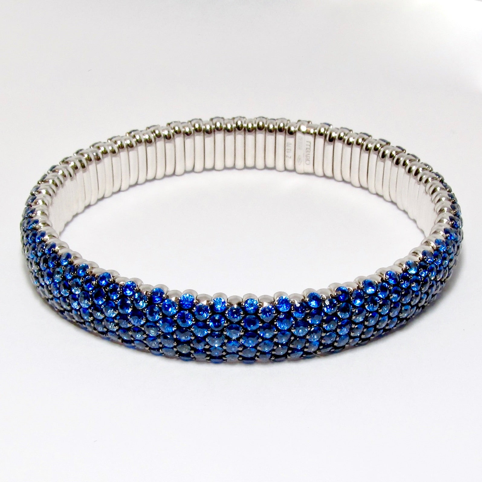 Blue Sapphire Stretch Bangle Bracelet