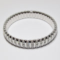Narrow, Stretch Diamond Bangle Bracelet