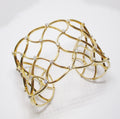 18k Yellow Gold Cuff Bracelet w/ Diamonds