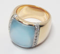 18k Rose Gold, Blue Topaz Ring
