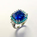 Sapphire & Paraiba Tourmaline Ring