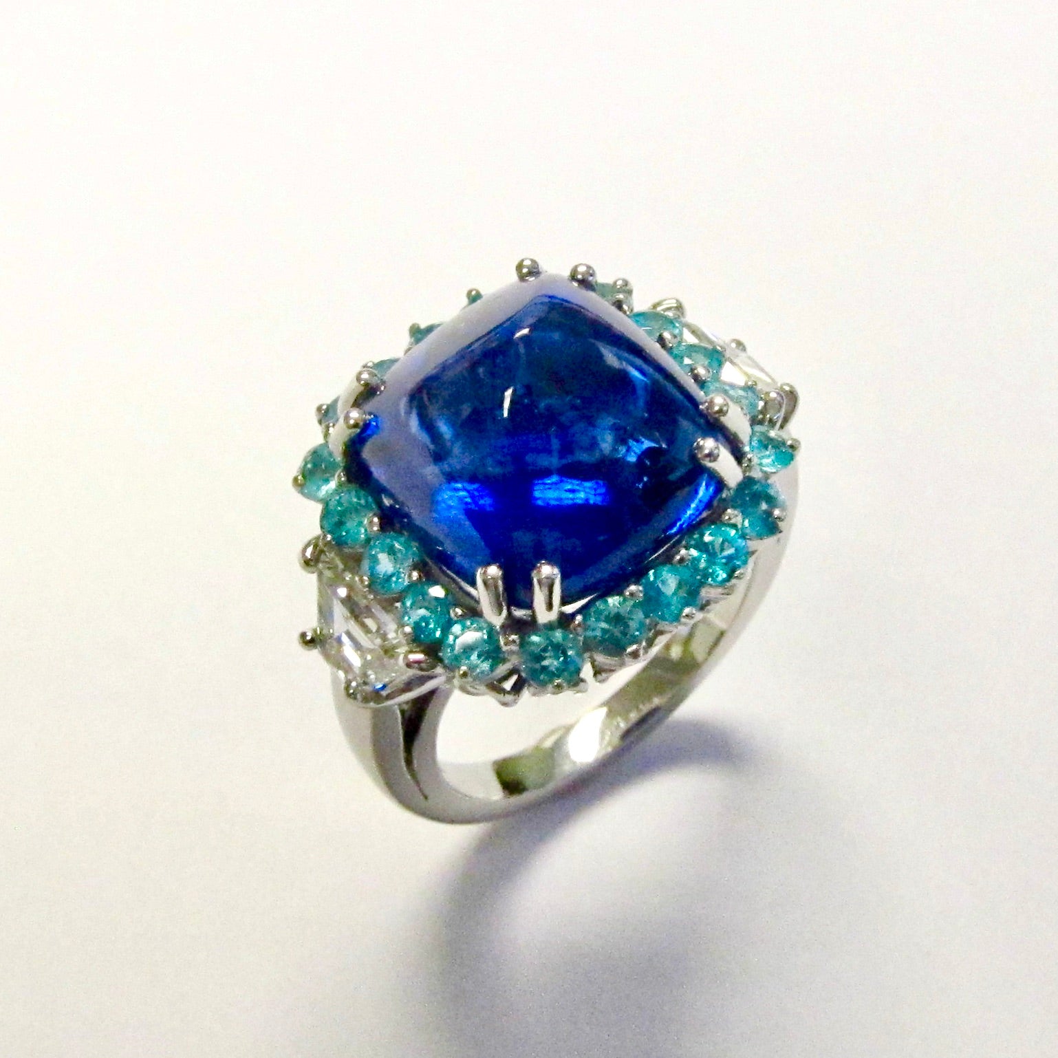 Sapphire & Paraiba Tourmaline Ring
