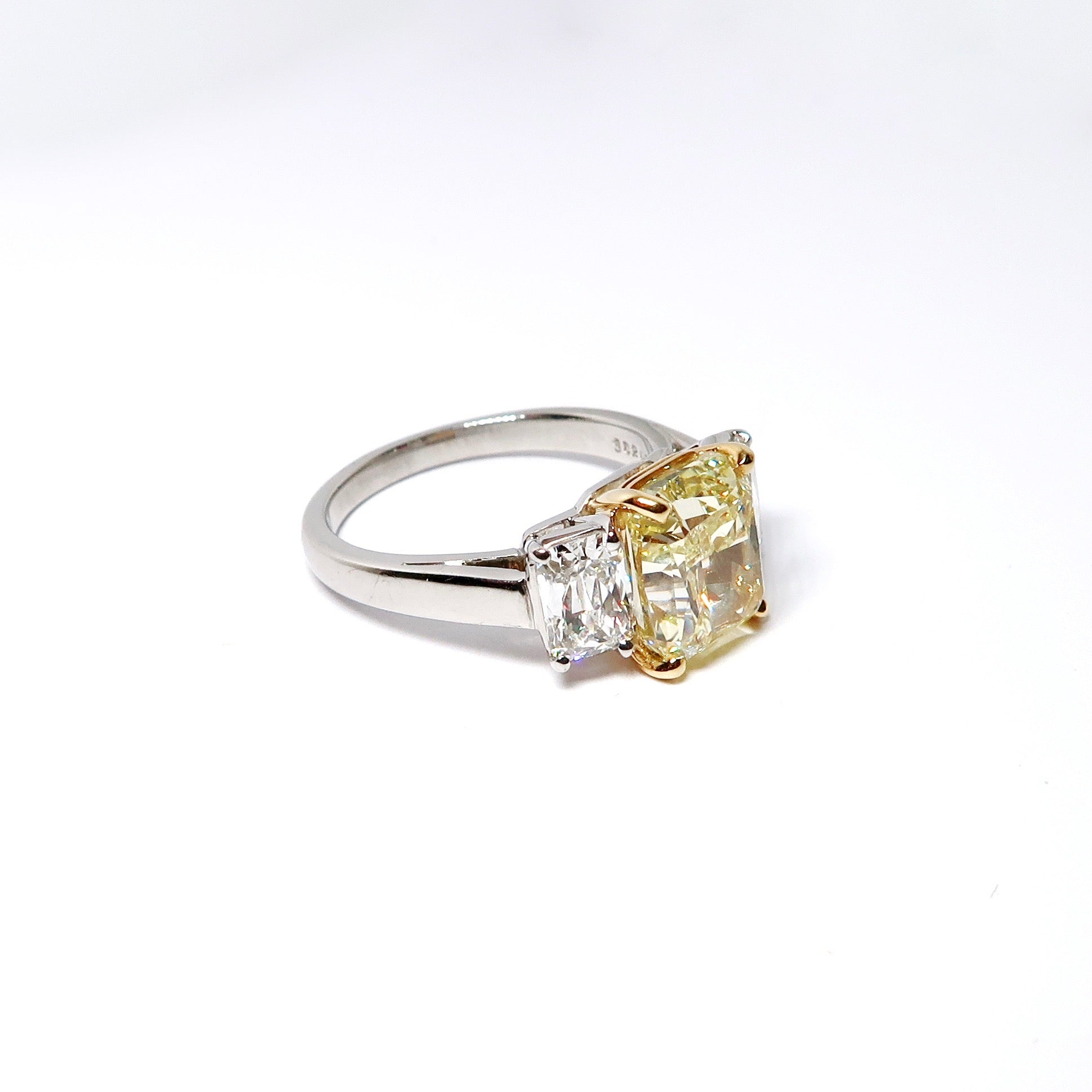 Yellow Gold & Platinum Fancy Yellow Diamond Ring