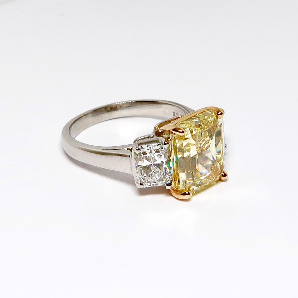 Gold Platinum FIY Diamond Ring