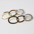 18k White & Yellow Gold 3 Oval Earring