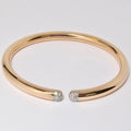 18k Rose Gold Bangle Bracelet with Diamonds