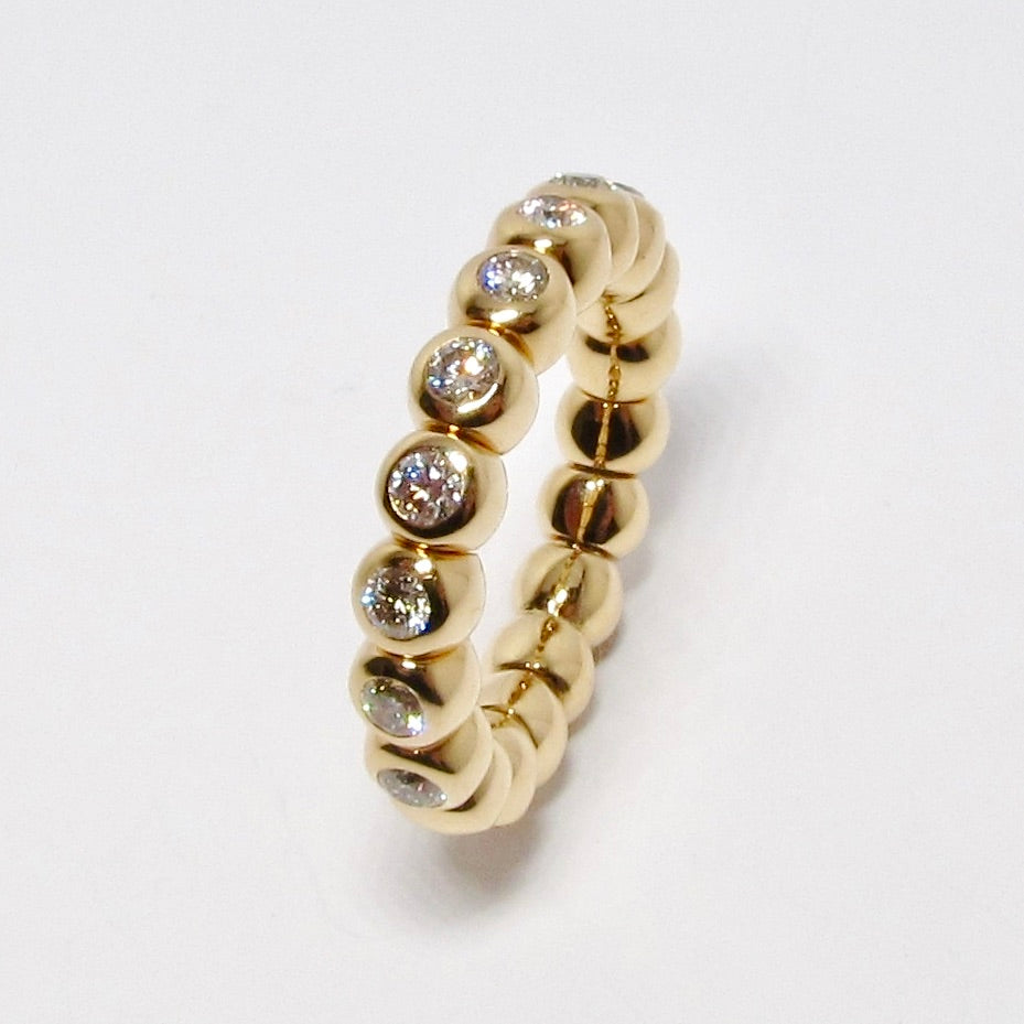 Yellow Gold + Diamond Stretch Ring