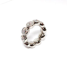 Load image into Gallery viewer, White Gold &amp; Diamond Stretch Ring
