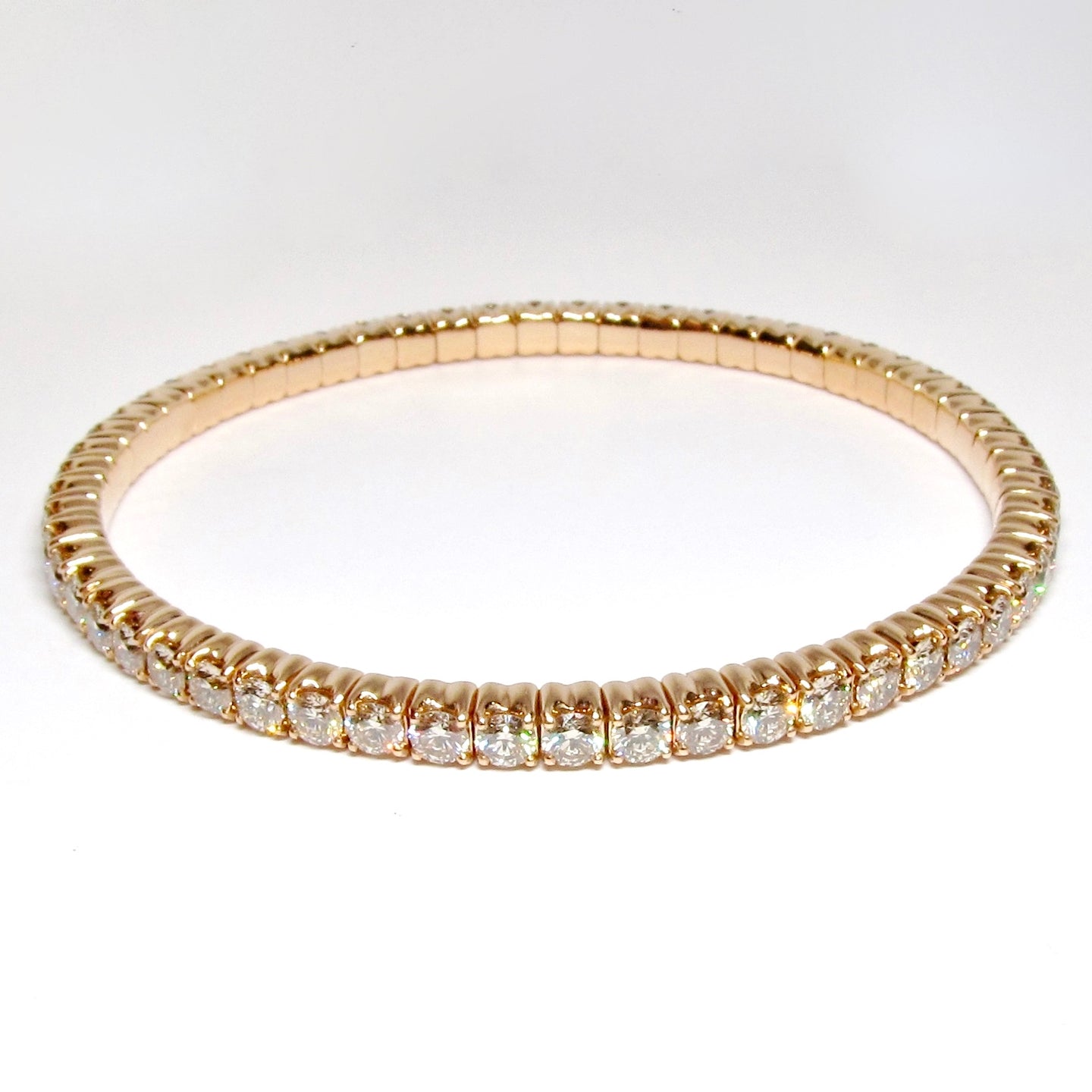 Rose Gold & Diamond Stretch Bracelet