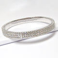 3 Row Diamond Stretch Bracelet