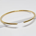 18k Yellow Gold Skinny Plain Bangle