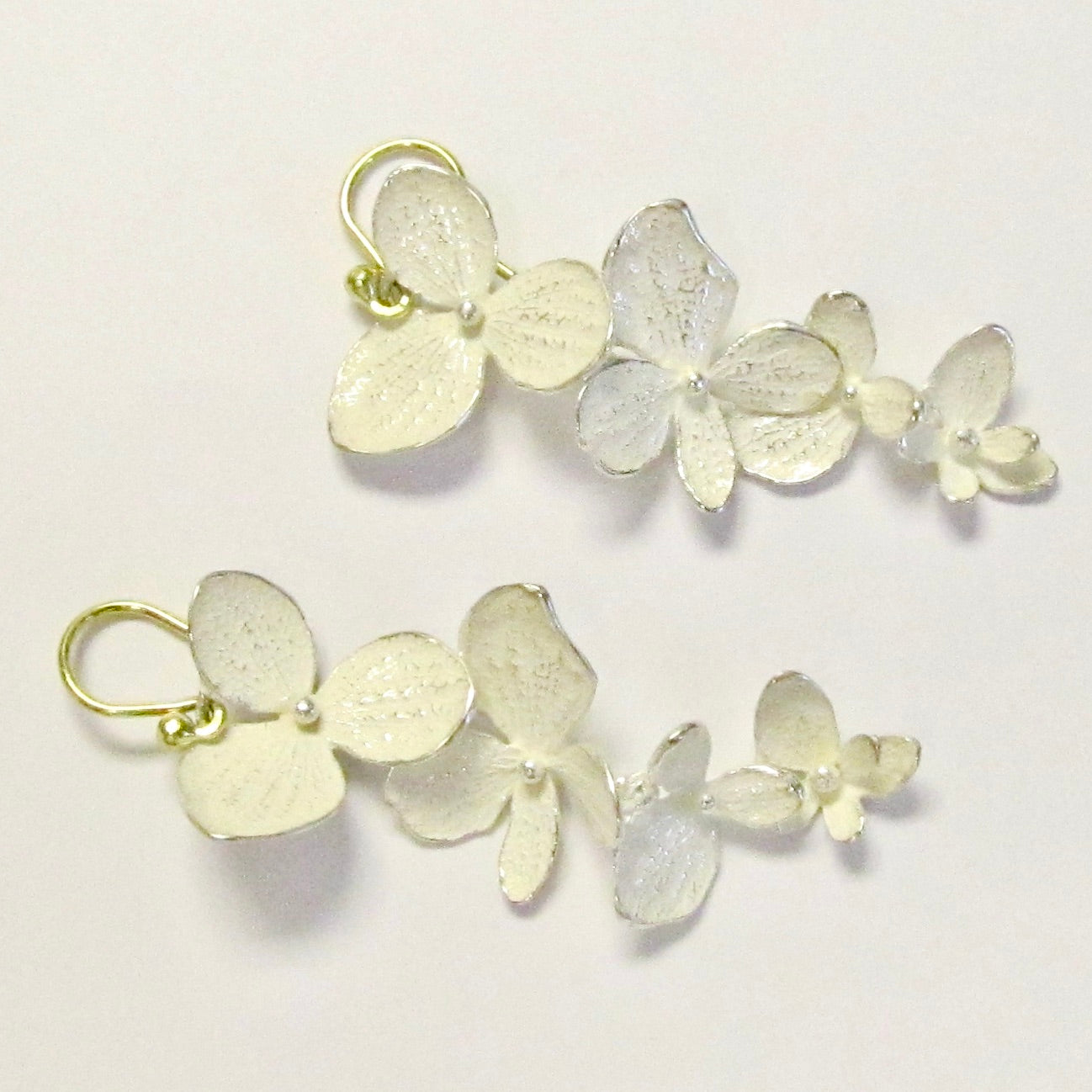 Sterling Silver 3 Part Hydrangea Earrings